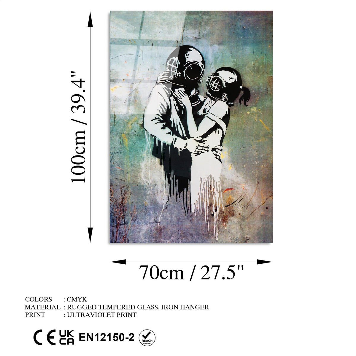 Uv-064 Baskılı Cam Dikdörtgen Duvar Tablosu