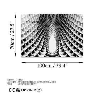 Uv-056 Baskılı Cam Dikdörtgen Duvar Tablosu