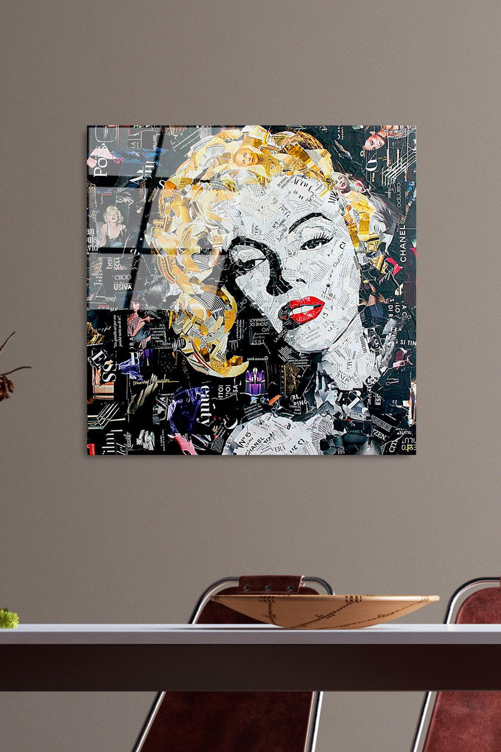 Uv Baskılı Cam Duvar Tablosu, Kare - 50x50 Cm - 1