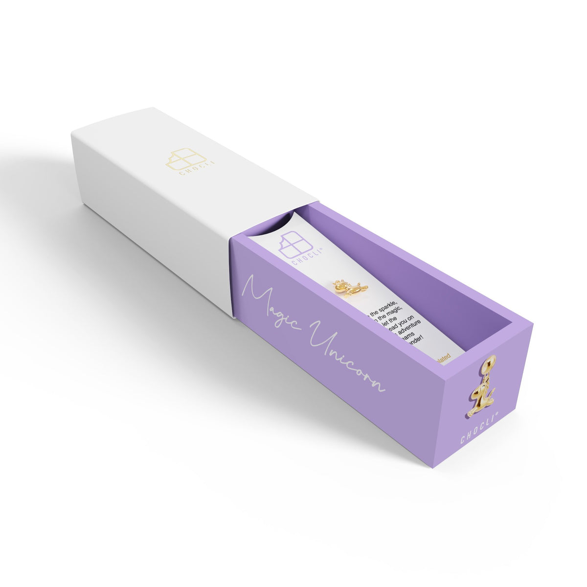Chocli 18 Ayar Altın Kaplama Charm - Unicorn
