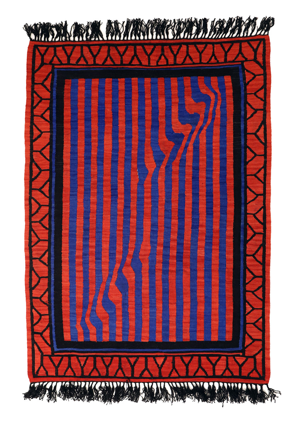 Caché Istanbul-Dalga Desenli El Dokuma Modern Yün Kilim-Kilim-1-fleurdirect.live