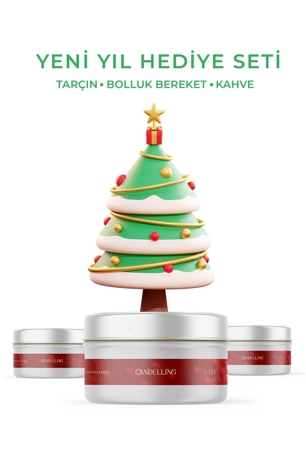 Candelling-Candelling 3’lü Yeni Yıl Hediye Seti Mum Kahve- Tarçın- Bolluk Bereket-Mum-1-fleurdirect.live