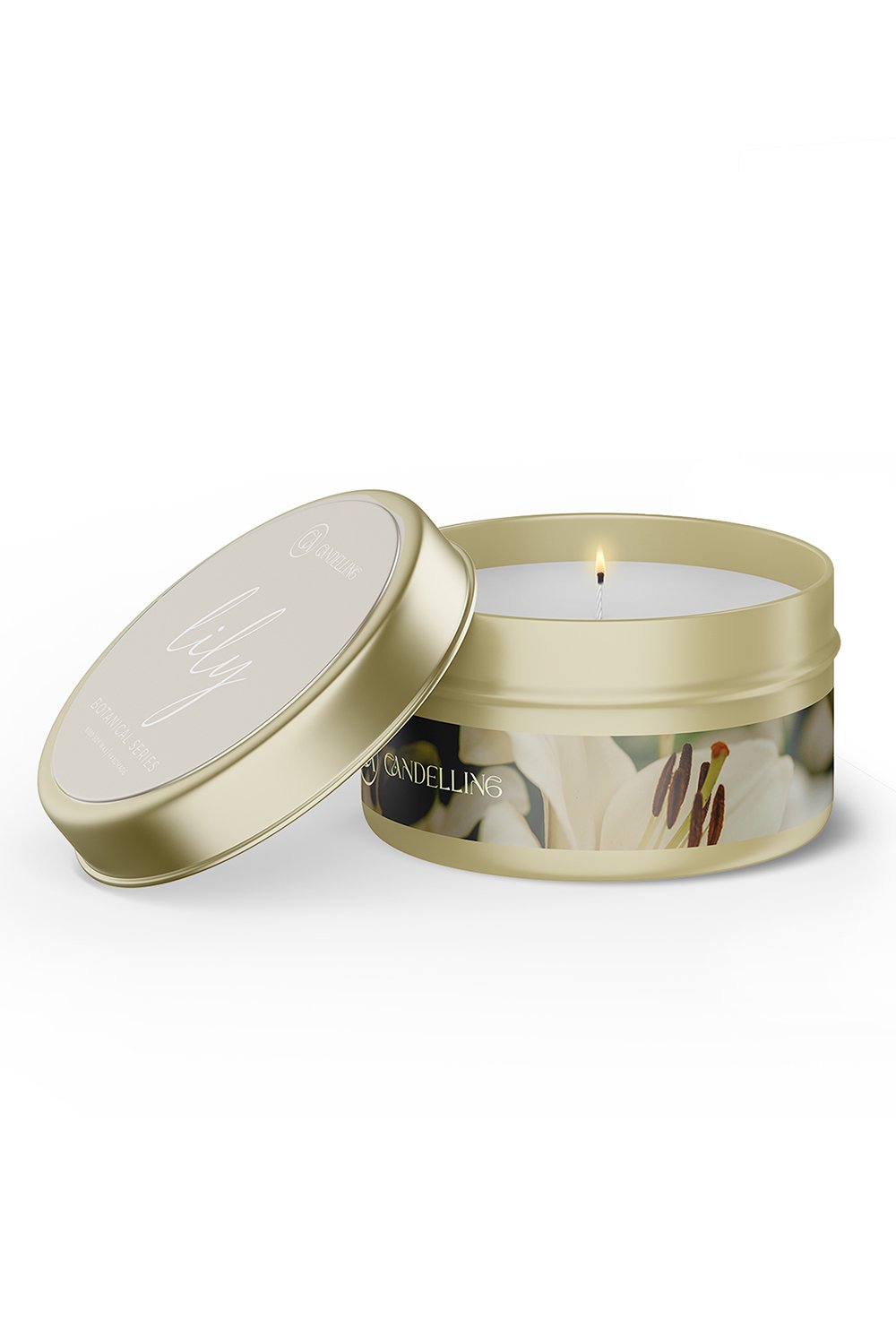 Candelling-Candelling Botanik Serisi Metal Kutulu Mum Zambak-Mum-1-fleurdirect.live