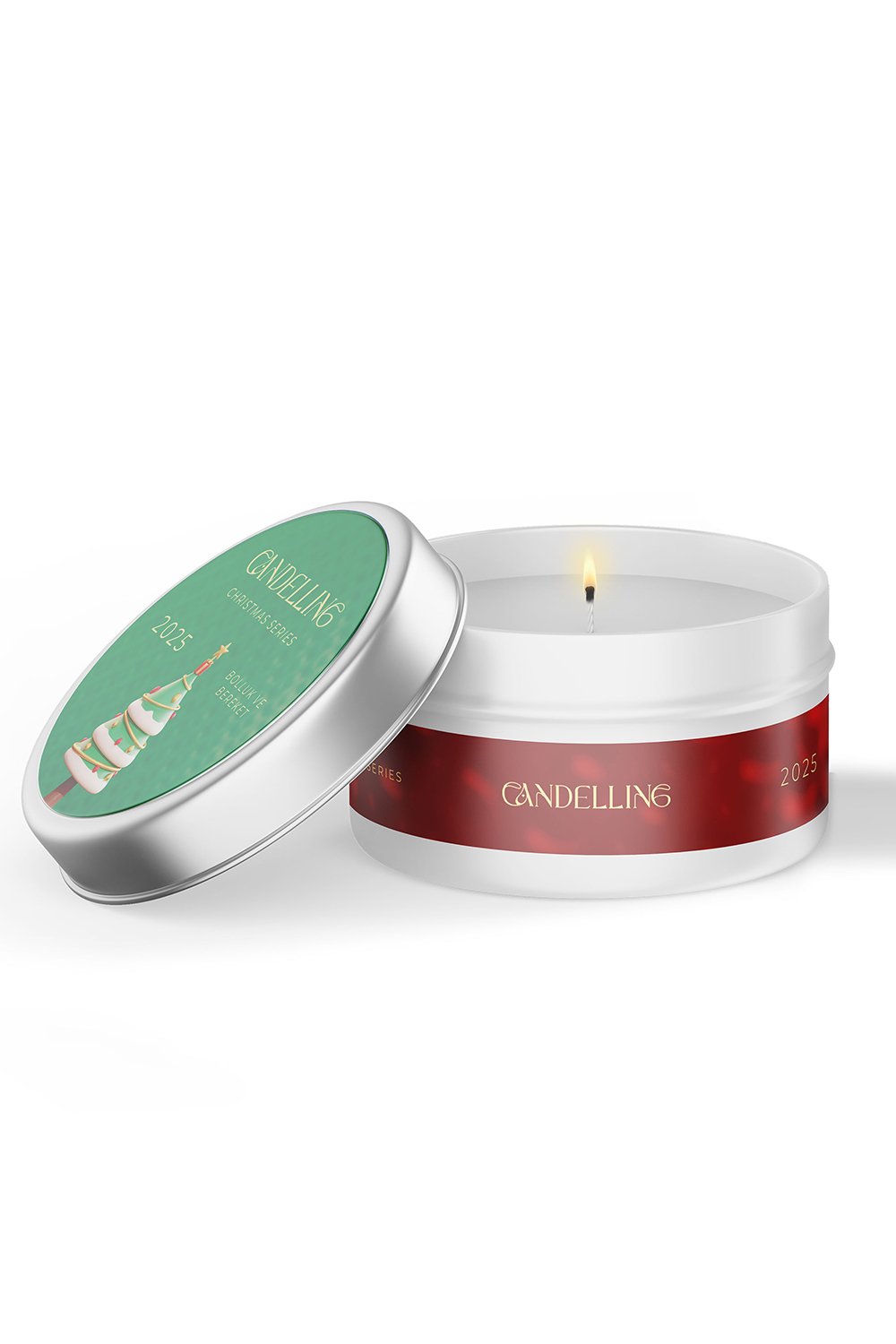 Candelling-Candelling Yeni Yıl Serisi Beyaz Metal Mum – Bolluk Ve Bereket-Mum-1-fleurdirect.live