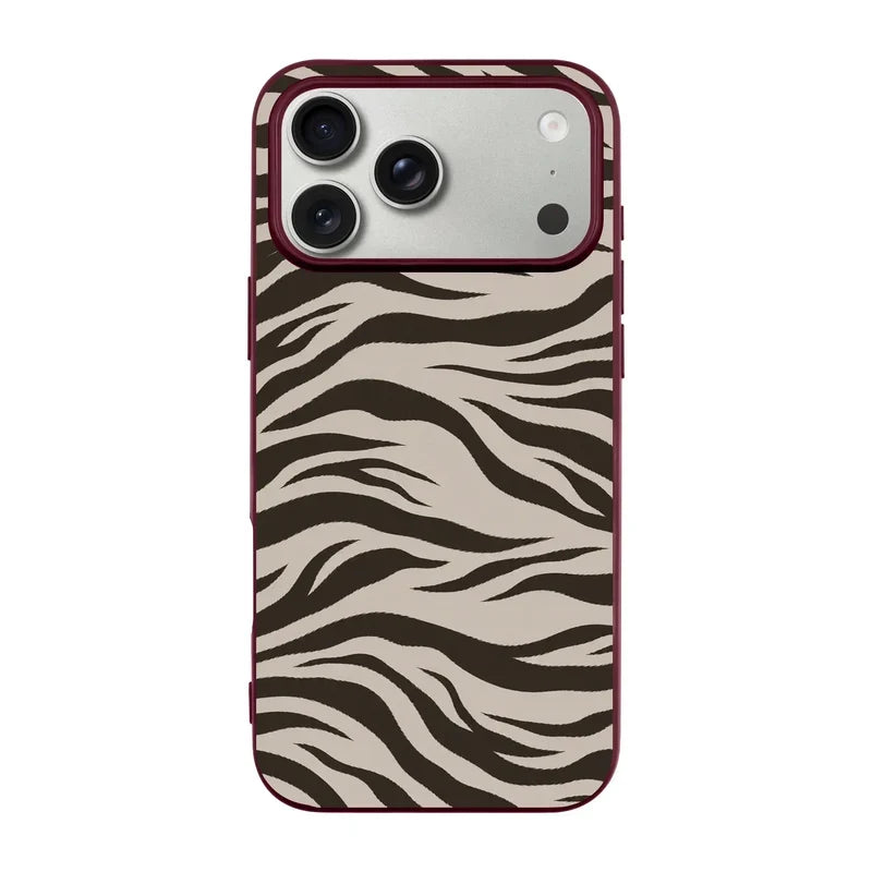Espresso Zebra-Ultra Silikon Kılıf-Iphone 17 Pro