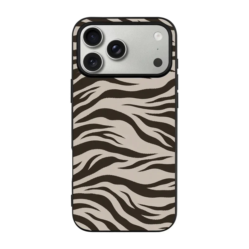 Espresso Zebra-Ultra Silikon Kılıf-Iphone 17 Pro