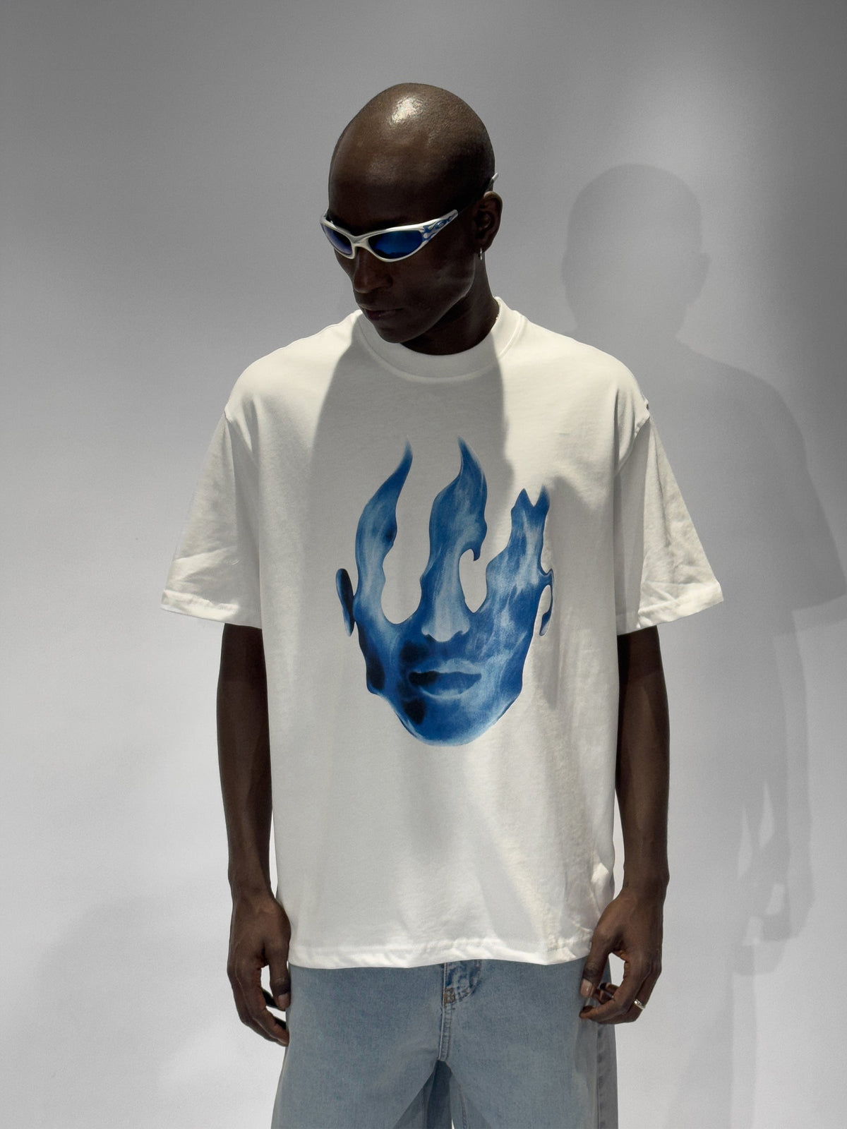 Alev Yüz Baskılı T-Shirt