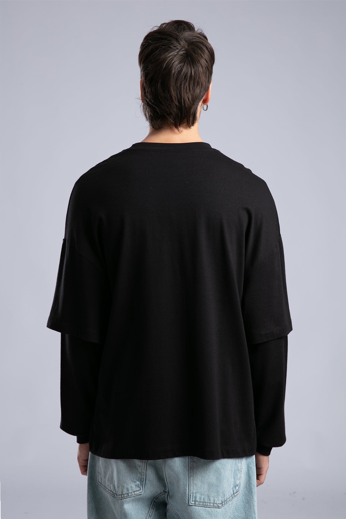 Catch-Minimal Logo Detaylı Basic İnce Sweatshirt-Sweatshirts & Hoodies-5-fleurdirect.live