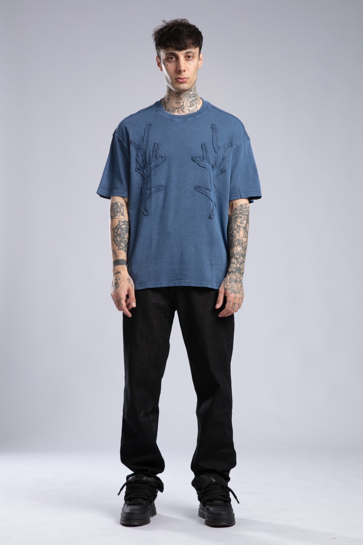Catch-Yıkamalı Oversize T-Shirt-T-Shirt-1-fleurdirect.live