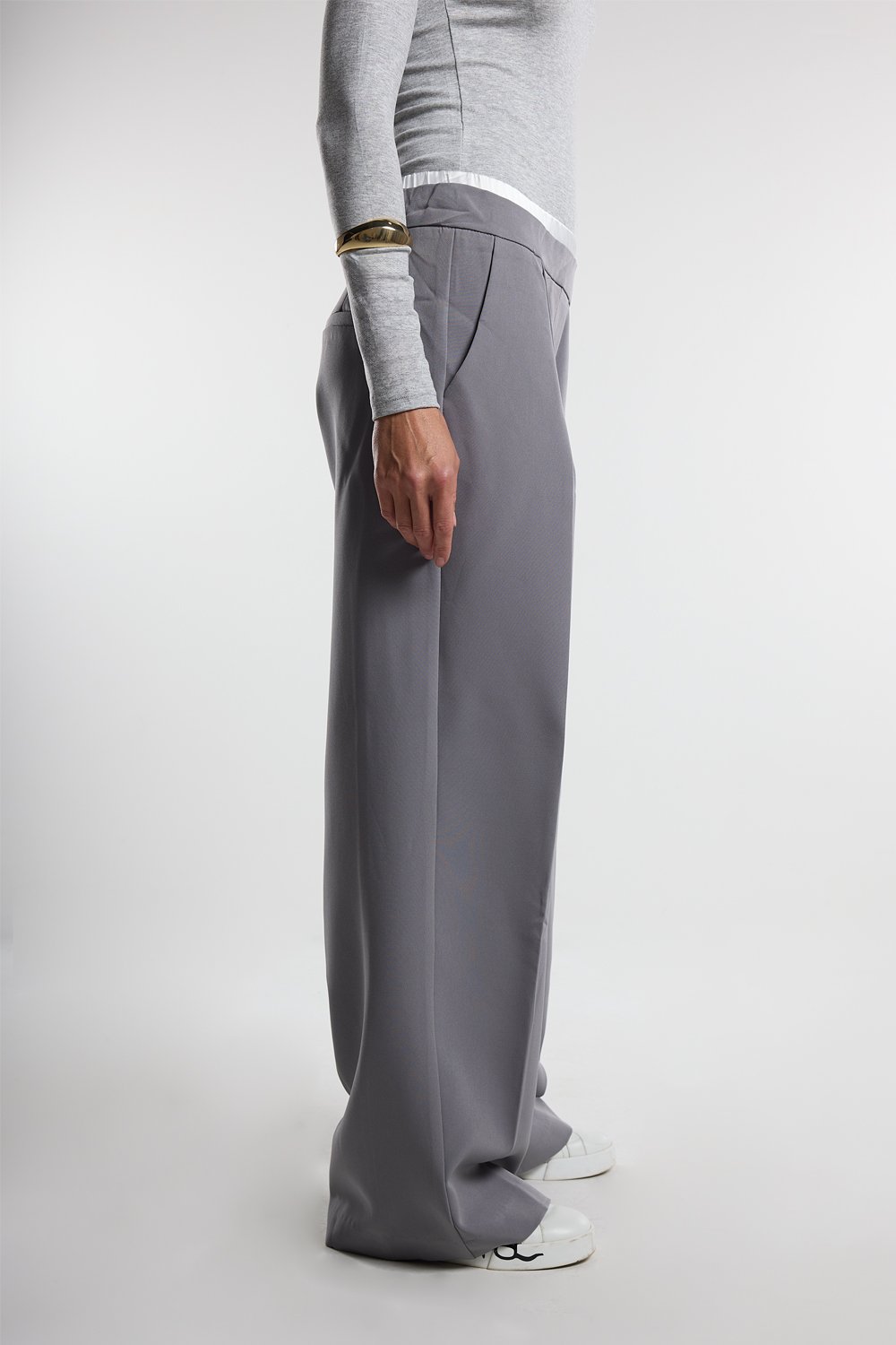 Christina's Storm-Gray Boxer Palazzo Pants-Pantolon-2-fleurdirect.live