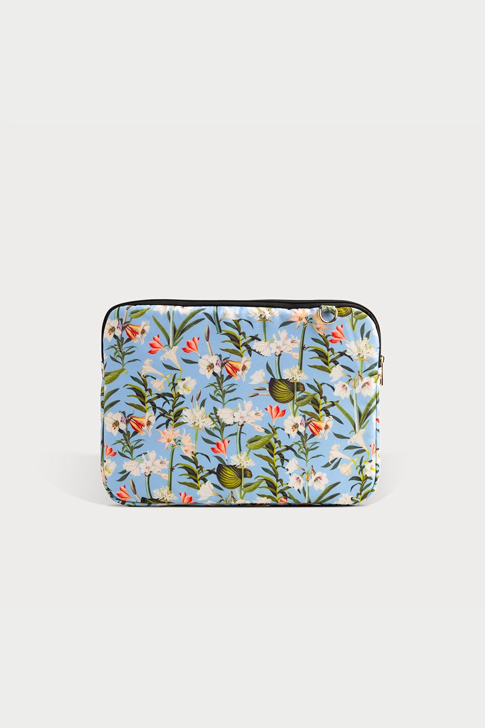 Clavist-Lily Blue Laptop Case 13"&14"- Zambak Desenli Laptop & Macbook & Ipad Kılıfı-Laptop & Evrak Çantası-2-fleurdirect.live