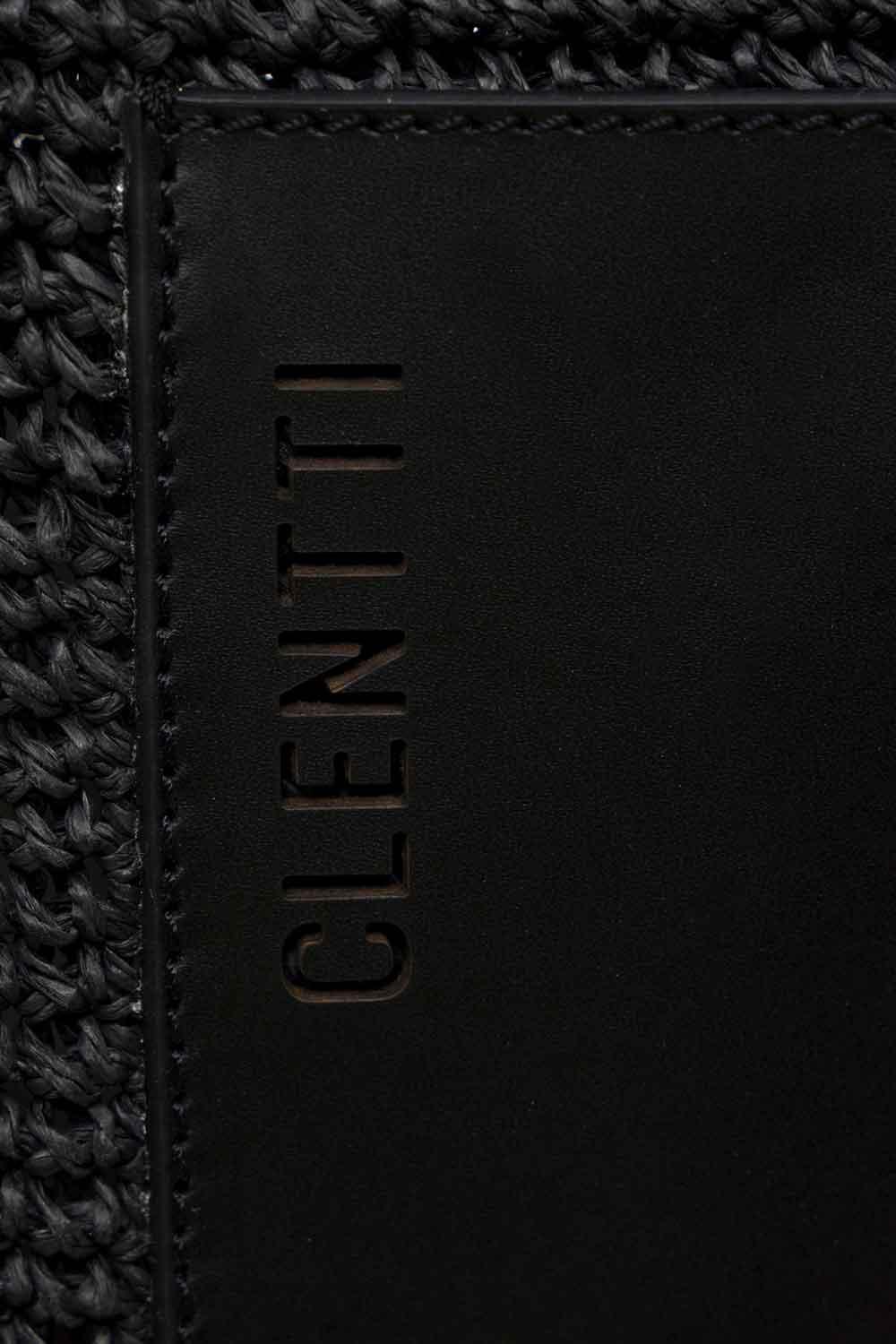 Clentti-Basic Bag Black Hasır Siyah Çanta-Omuz Çantası-4-fleurdirect.live