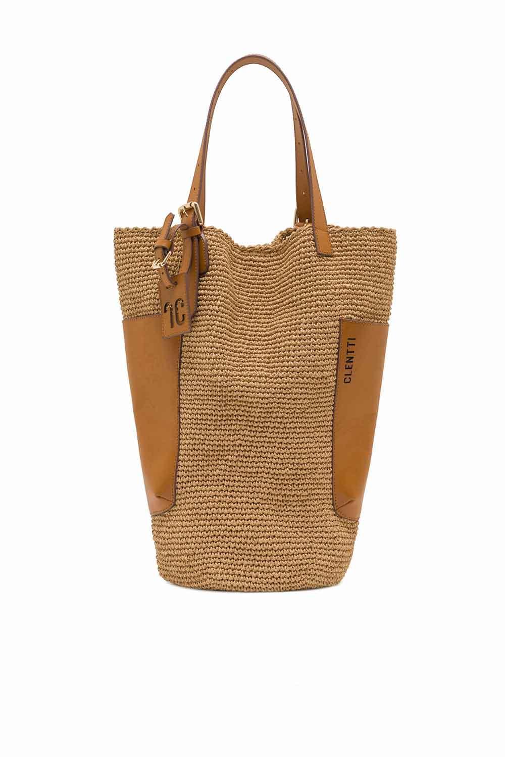 Clentti-Bucket Bag Tan-Omuz Çantası-1-fleurdirect.live