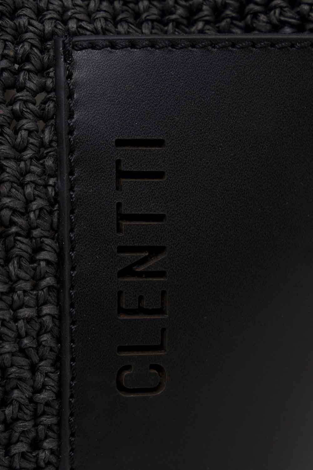 Clentti-Saddle Bag Black / Hasır Siyah Çanta-Omuz Çantası-4-fleurdirect.live
