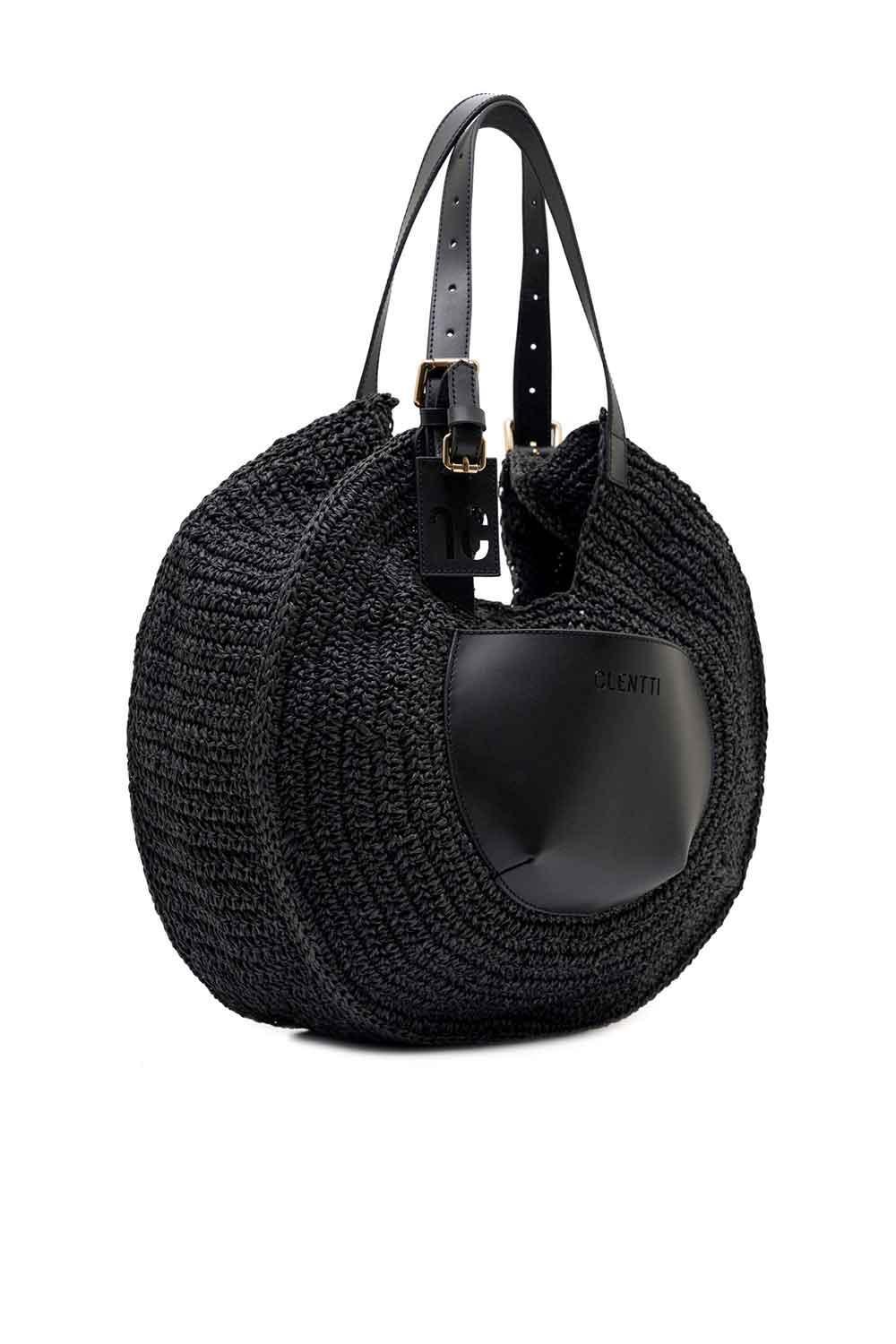 Clentti-Turn Bag Black-Omuz Çantası-2-fleurdirect.live