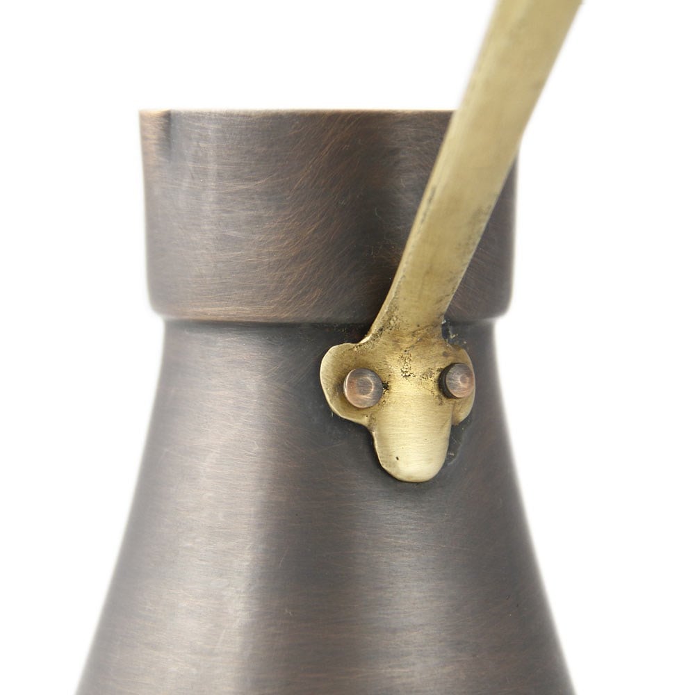 Coho Objet-Coho Antique Bakır Türk Kahve Cezvesi Döküm İşleme Kulp S-Cezve-3-fleurdirect.live