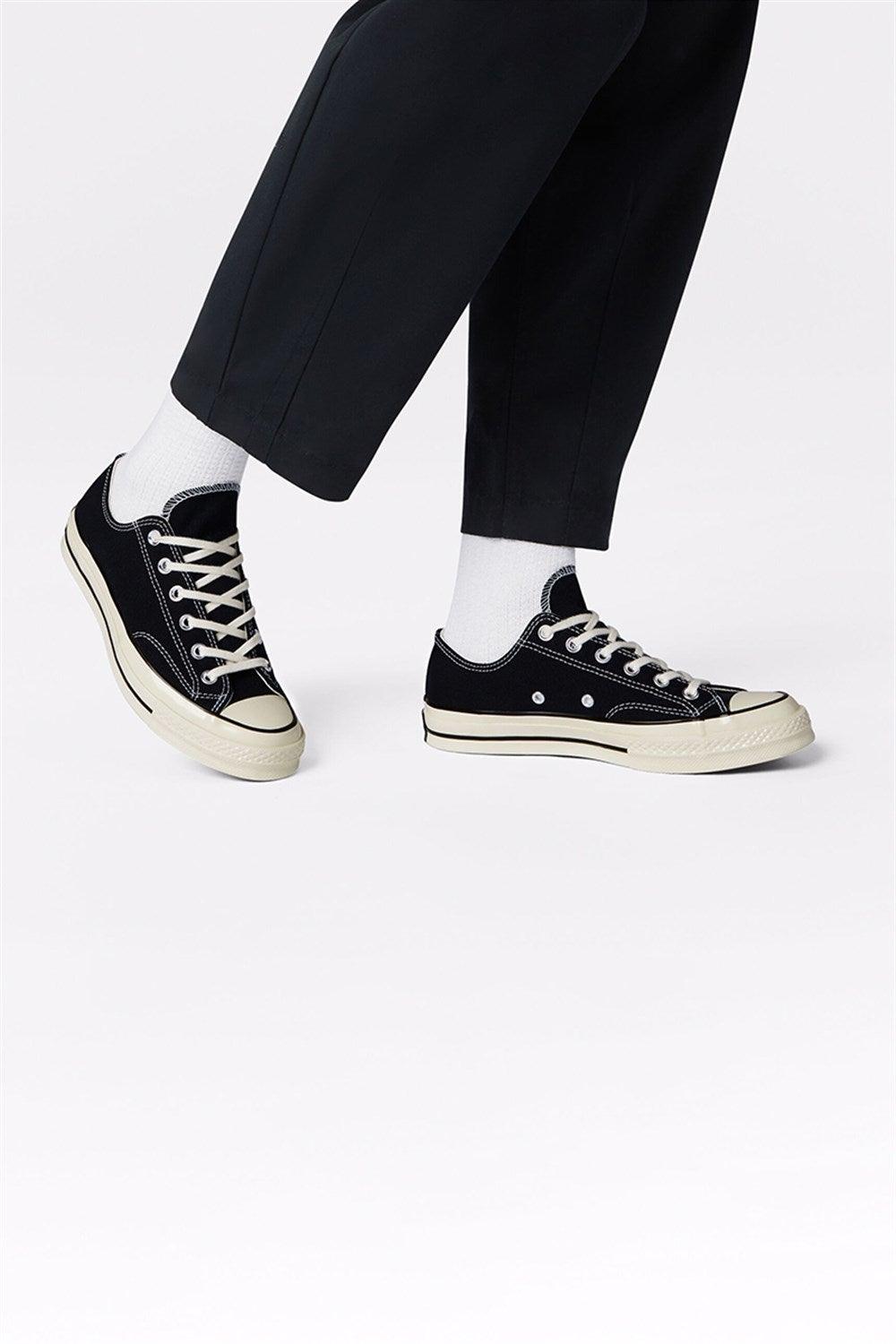 Converse-Chuck 70 Classic Low Top Black/Black/Egret-Sneakers-7-fleurdirect.live