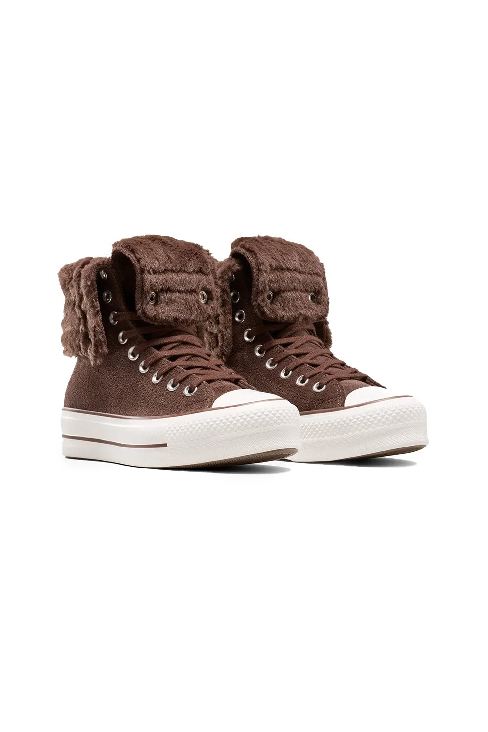 Converse-Chuck Taylor All Star Fold Over Lift Kadın Kahverengi Süet Sneaker-Sneakers-5-fleurdirect.live