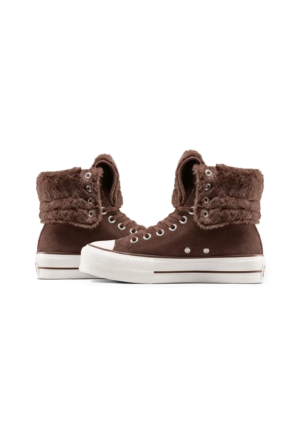Converse-Chuck Taylor All Star Fold Over Lift Kadın Kahverengi Süet Sneaker-Sneakers-9-fleurdirect.live