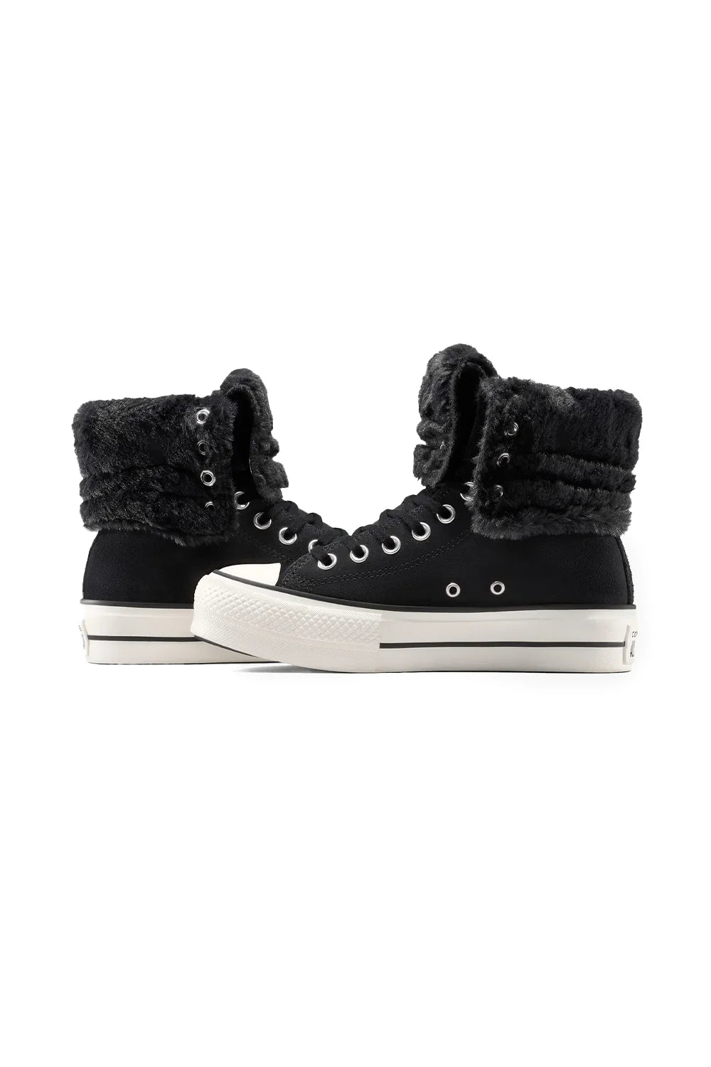Converse-Chuck Taylor All Star Fold Over Lift Kadın Siyah Süet Sneaker-Sneakers-9-fleurdirect.live
