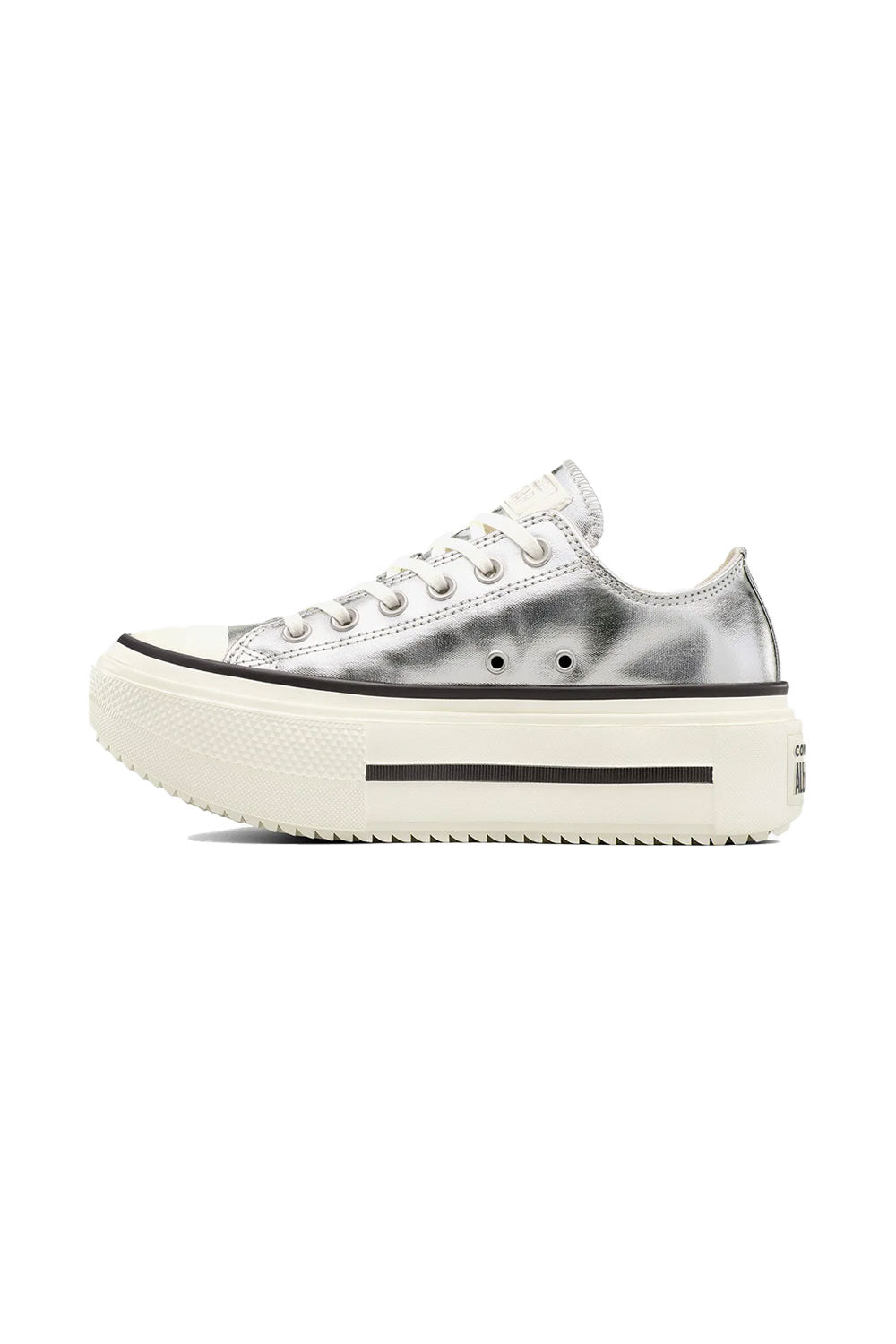 Converse-Chuck Taylor All Star Lift Double Stack Platform Gümüş Kadın Sneakers-Sneakers-3-fleurdirect.live