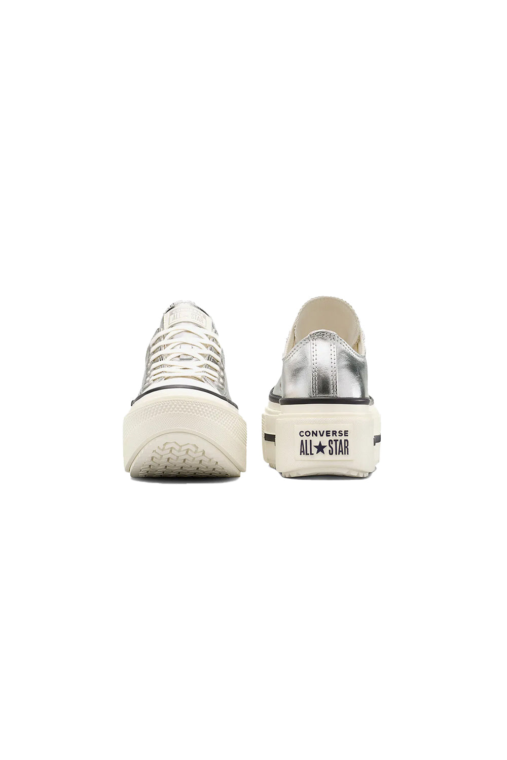 Converse-Chuck Taylor All Star Lift Double Stack Platform Gümüş Kadın Sneakers-Sneakers-4-fleurdirect.live