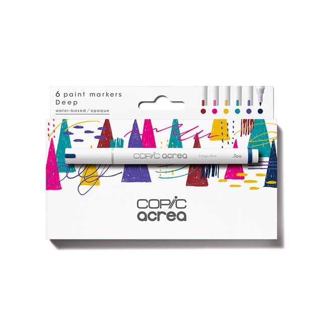 Copic-Acrea Paint Marker Set Of 6 Deep Colours-Çizim Kalemi-1-fleurdirect.live