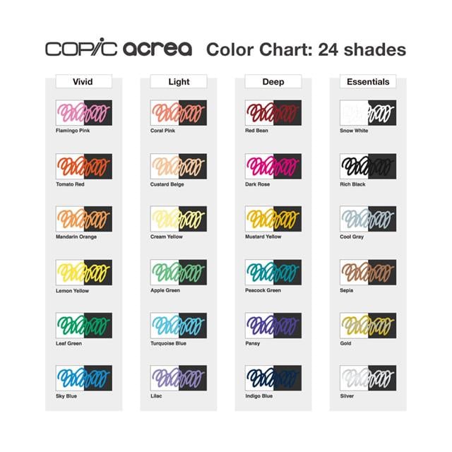Copic-Acrea Paint Marker Set Of 6 Deep Colours-Çizim Kalemi-8-fleurdirect.live
