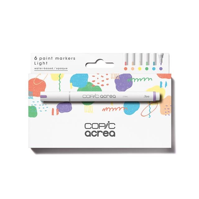 Copic-Acrea Paint Marker Set Of 6 Light Colours-Çizim Kalemi-1-fleurdirect.live