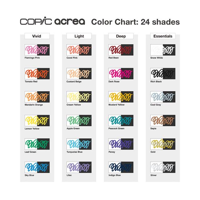 Copic-Acrea Paint Marker Set Of 6 Light Colours-Çizim Kalemi-7-fleurdirect.live