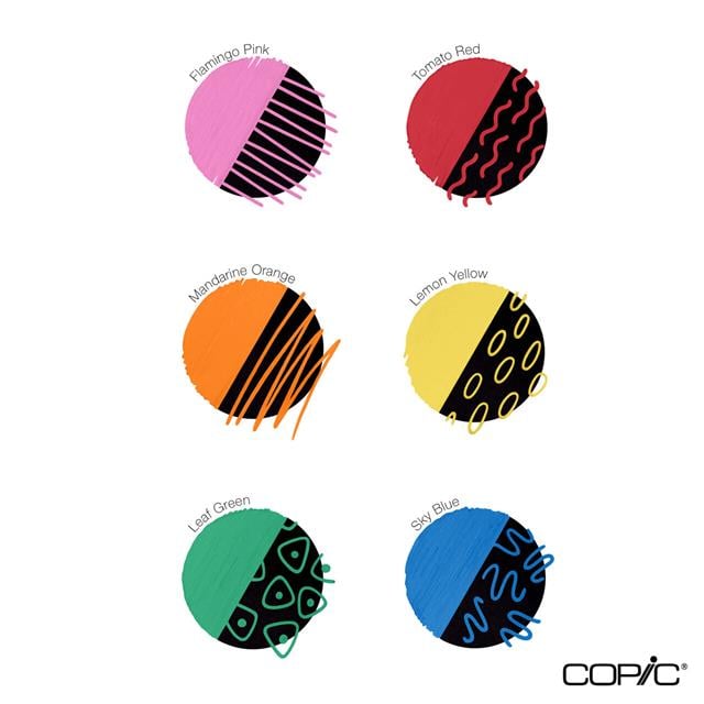 Copic-Acrea Paint Marker Set Of 6 Vivid Colours-Çizim Kalemi-5-fleurdirect.live