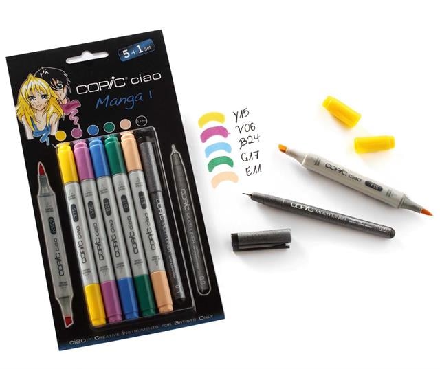 Copic-Ciao Marker Çizim Kalemi Seti 5+1 Set Manga 1-Çizim Kalemi-1-fleurdirect.live