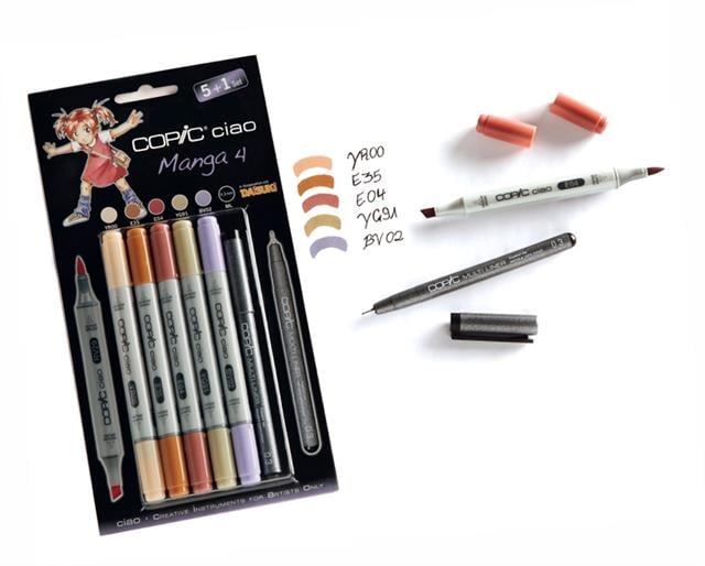 Copic-Ciao Marker Çizim Kalemi Seti 5+1 Set Manga 4-Çizim Kalemi-1-fleurdirect.live