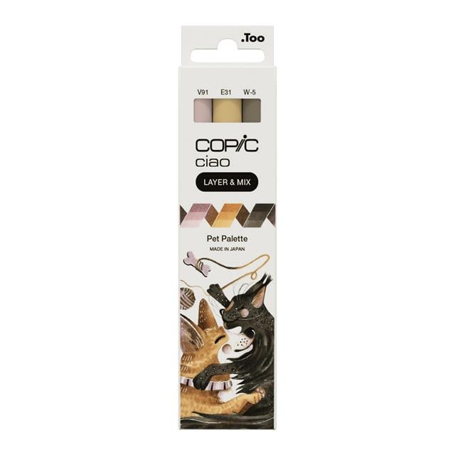 Copic-Copic Ciao 3'lü Layer & Mix Set Pet Palette-Kalem Seti-1-fleurdirect.live