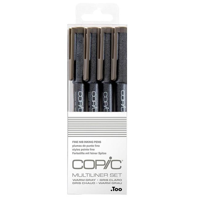 Copic-Copic Multiliner Warm Grey 4'lü Kalem Seti-Kalem Seti-1-fleurdirect.live