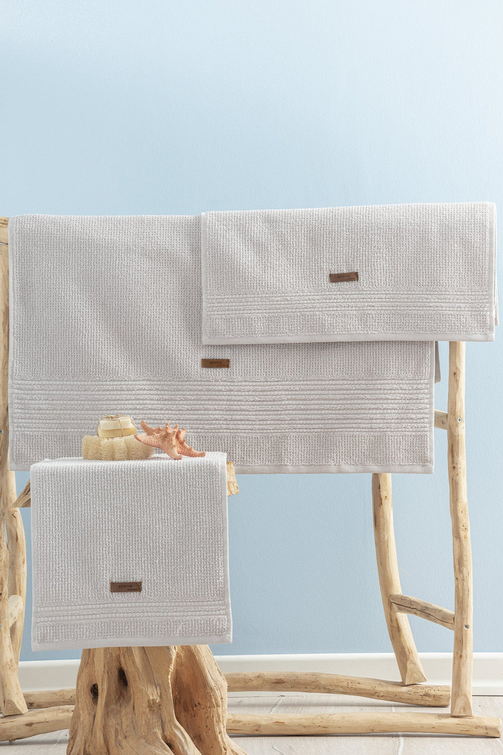 Cotton Box-%100 Pamuk Wellness Havlu Seti Stone Gri-Havlu & Havlu Setleri-1-fleurdirect.live