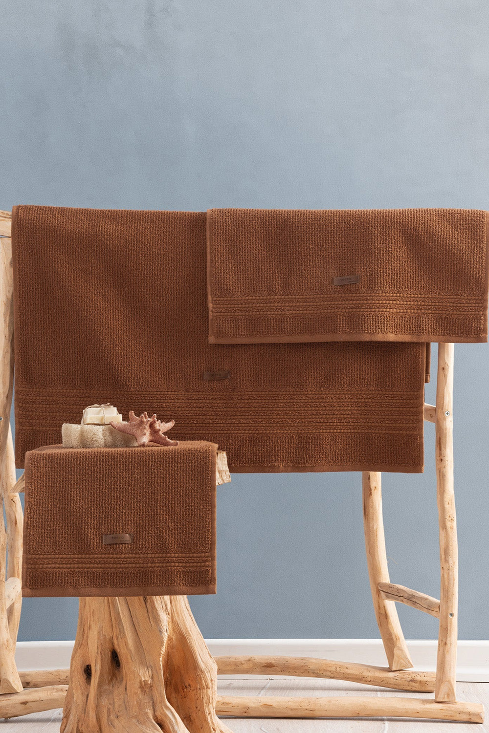 Cotton Box-%100 Pamuk Wellness Havlu Seti Terra Toprak-Havlu & Havlu Setleri-1-fleurdirect.live