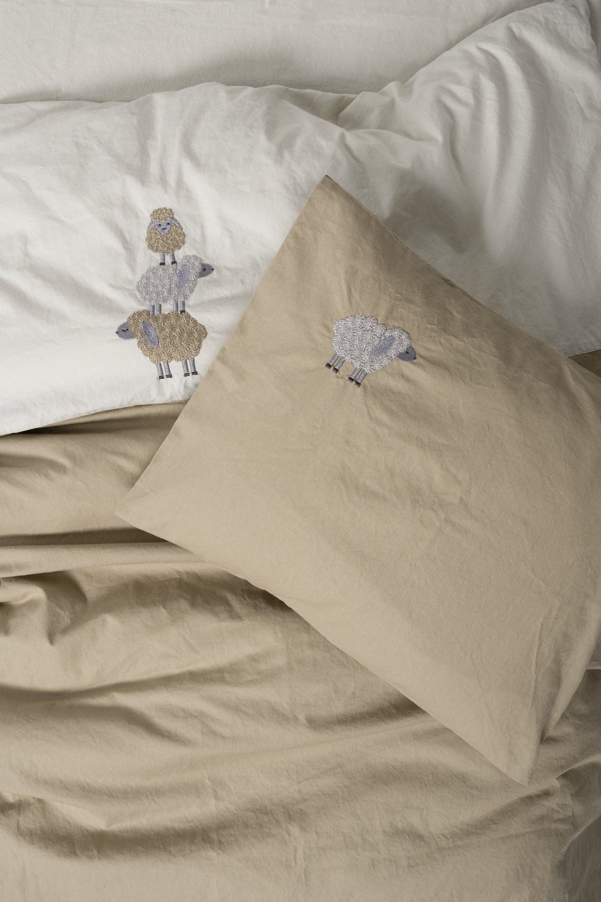 Cotton Box-Cuddly Nakışlı Bebek Nevresim Takımı Lamp Bej-Nevresim Takımı-2-fleurdirect.live