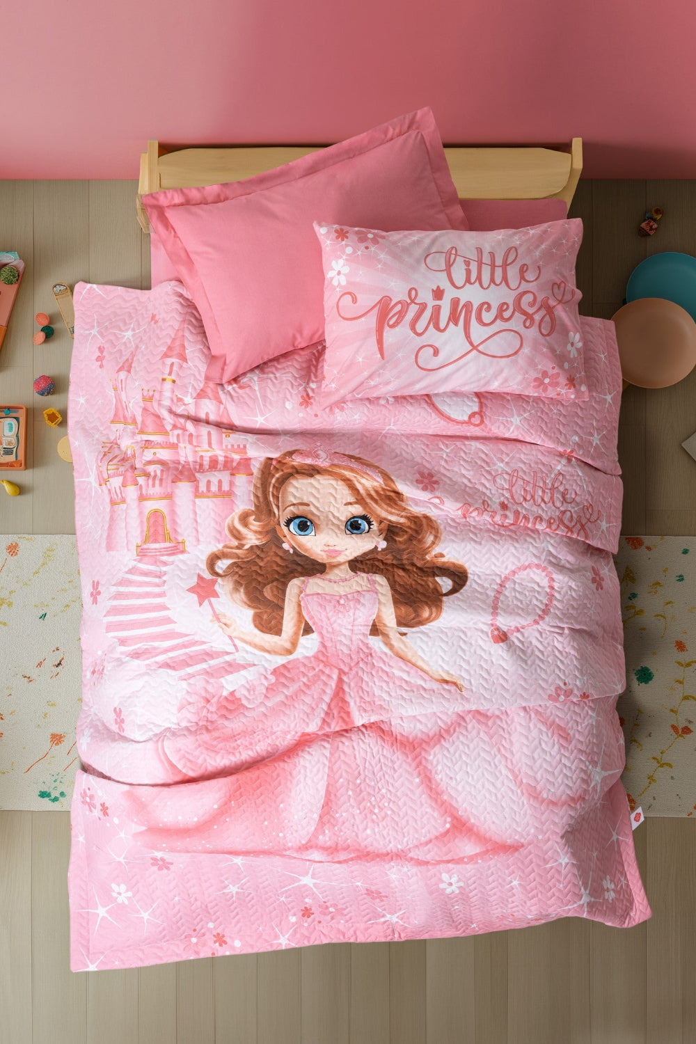 Cotton Box-Junior Tek Kişilik Complete Set Gimbiya Pembe-Nevresim Takımı-1-fleurdirect.live