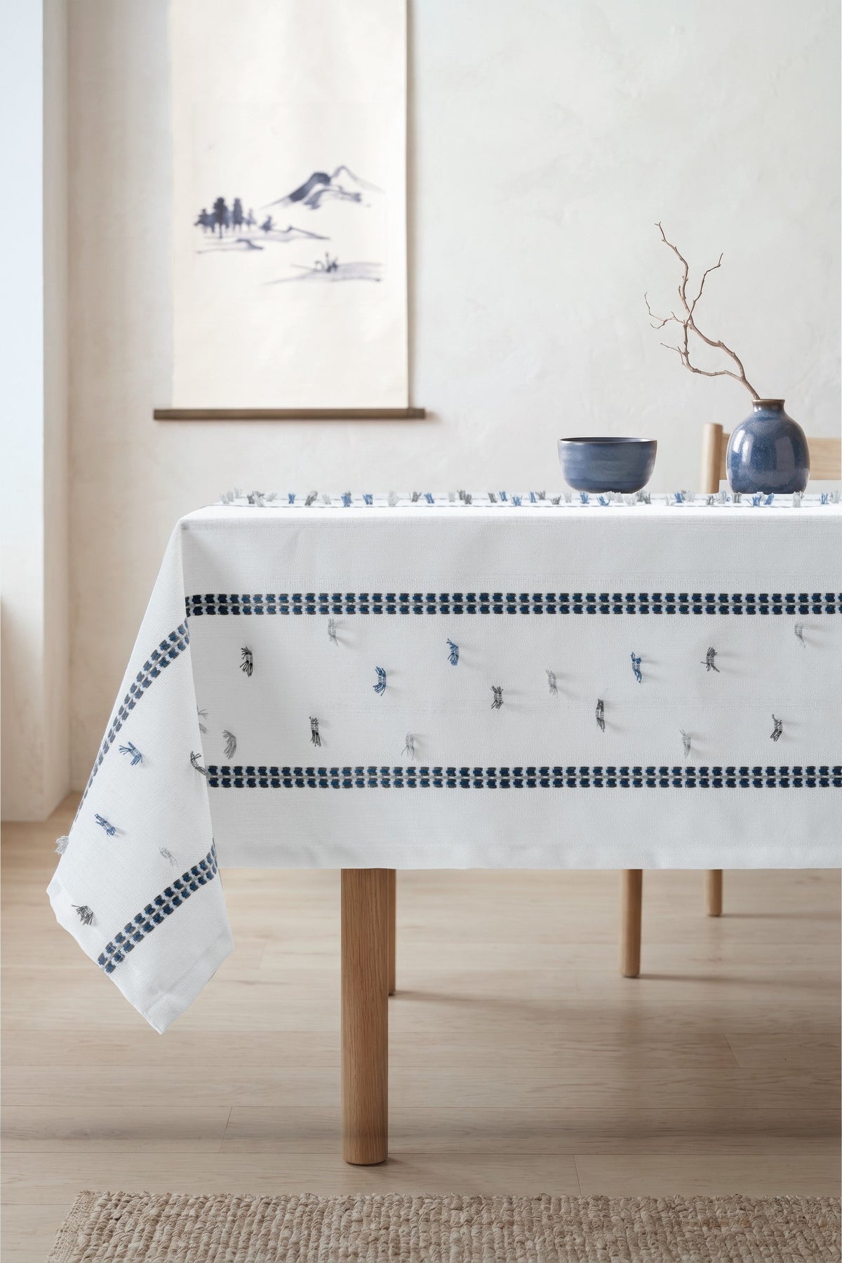 Lalin Masa Örtüsü Azzurro Lacivert 160X180