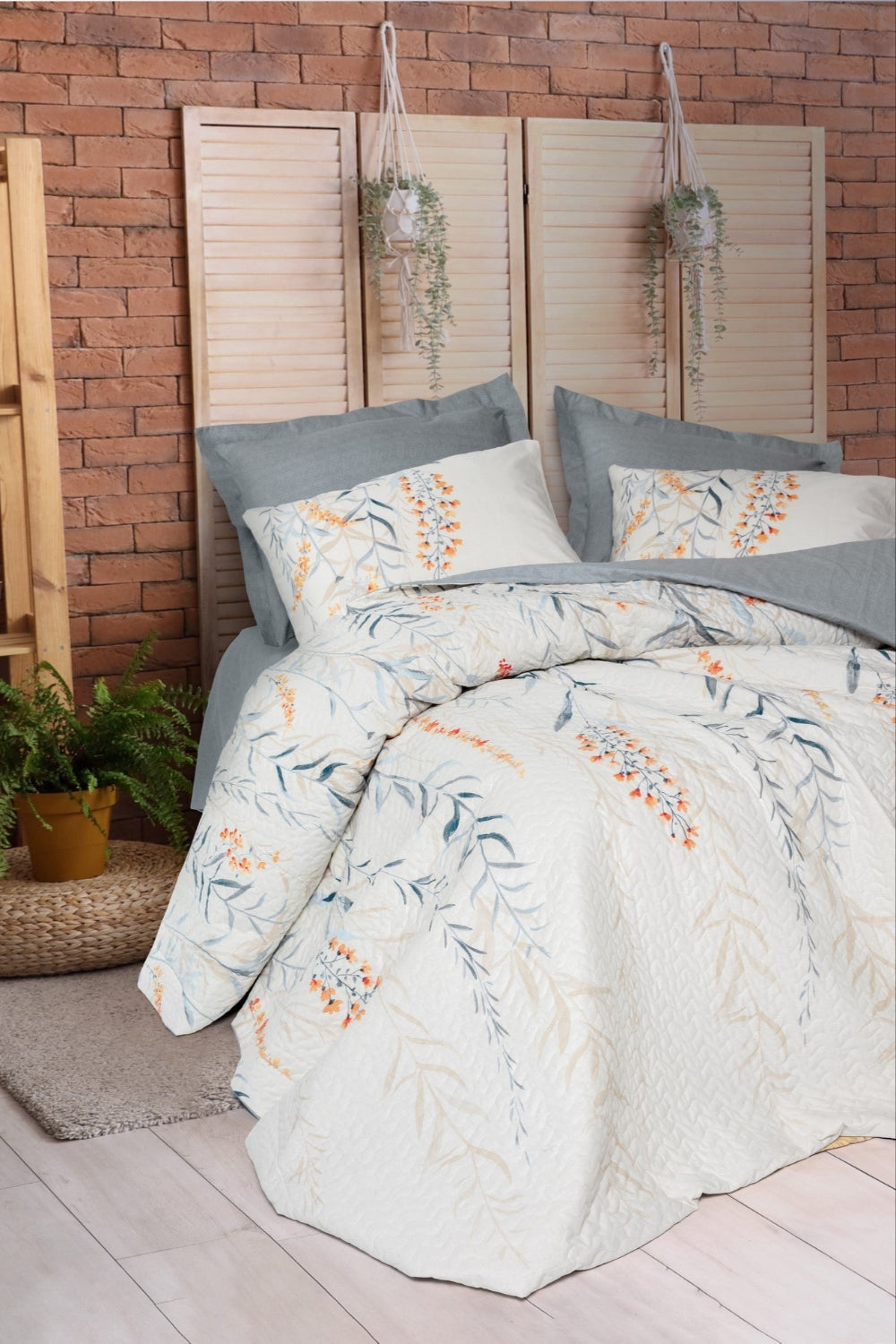 Cotton Box-Tek Kişilik Complete Set Hiedra Indigo-Nevresim Takımı-1-fleurdirect.live