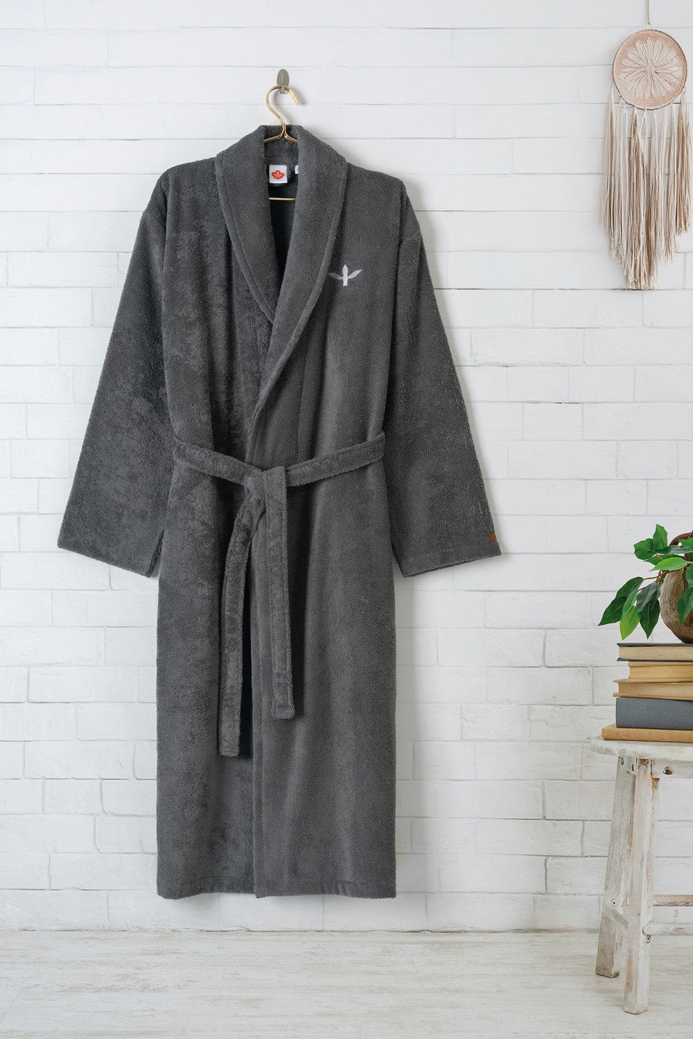 Cotton Box-Wellness Bornoz Zen Antrasit L/Xl-Bornoz-1-fleurdirect.live