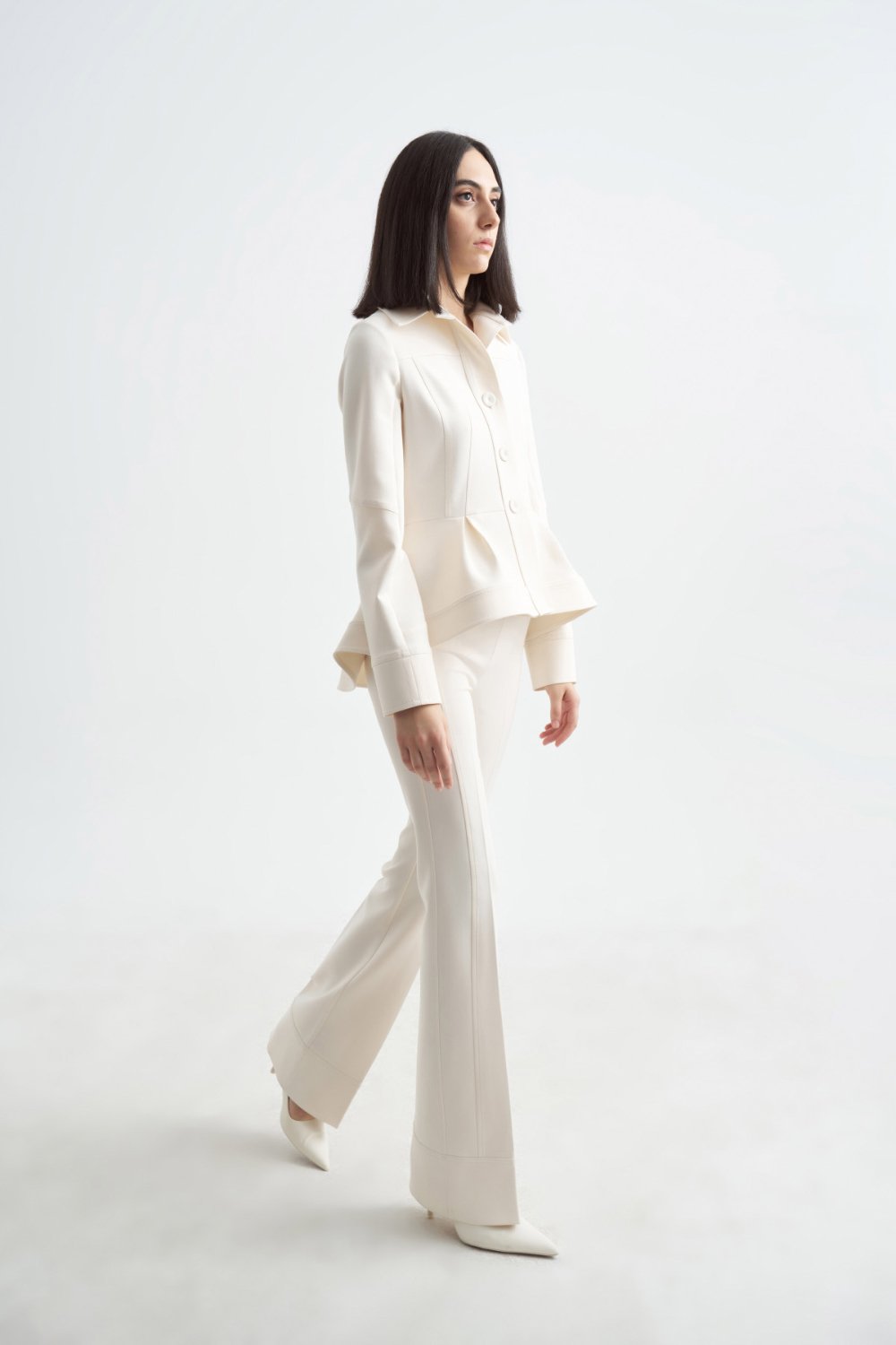 Crescent Line-Elegance Pantolon Krem-Pantolon-1-fleurdirect.live