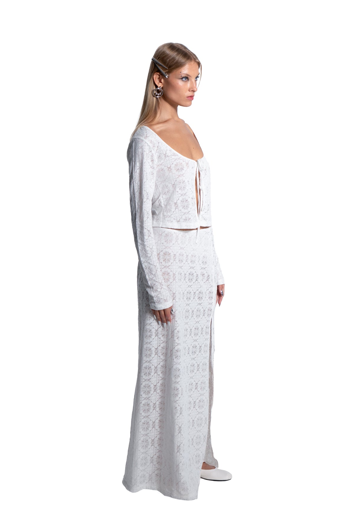 Death Is Easy-Long Sleeve Lace Top-Top-5-fleurdirect.live