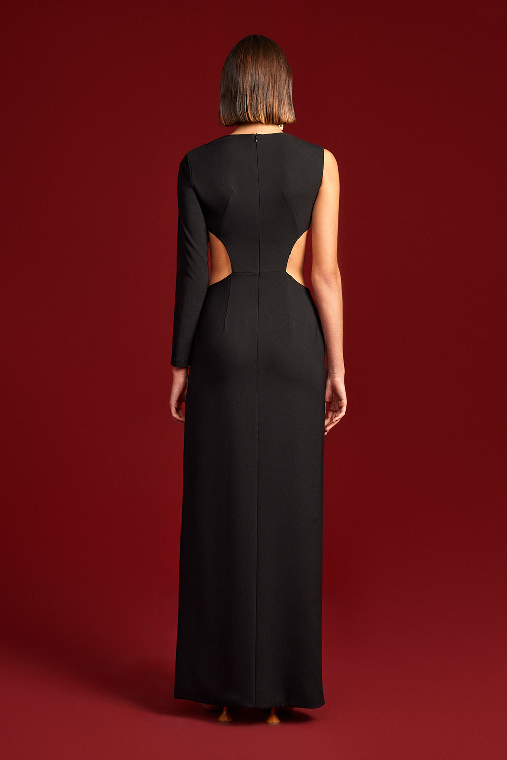 Declara-Black Dart Dress-Elbise-3-fleurdirect.live