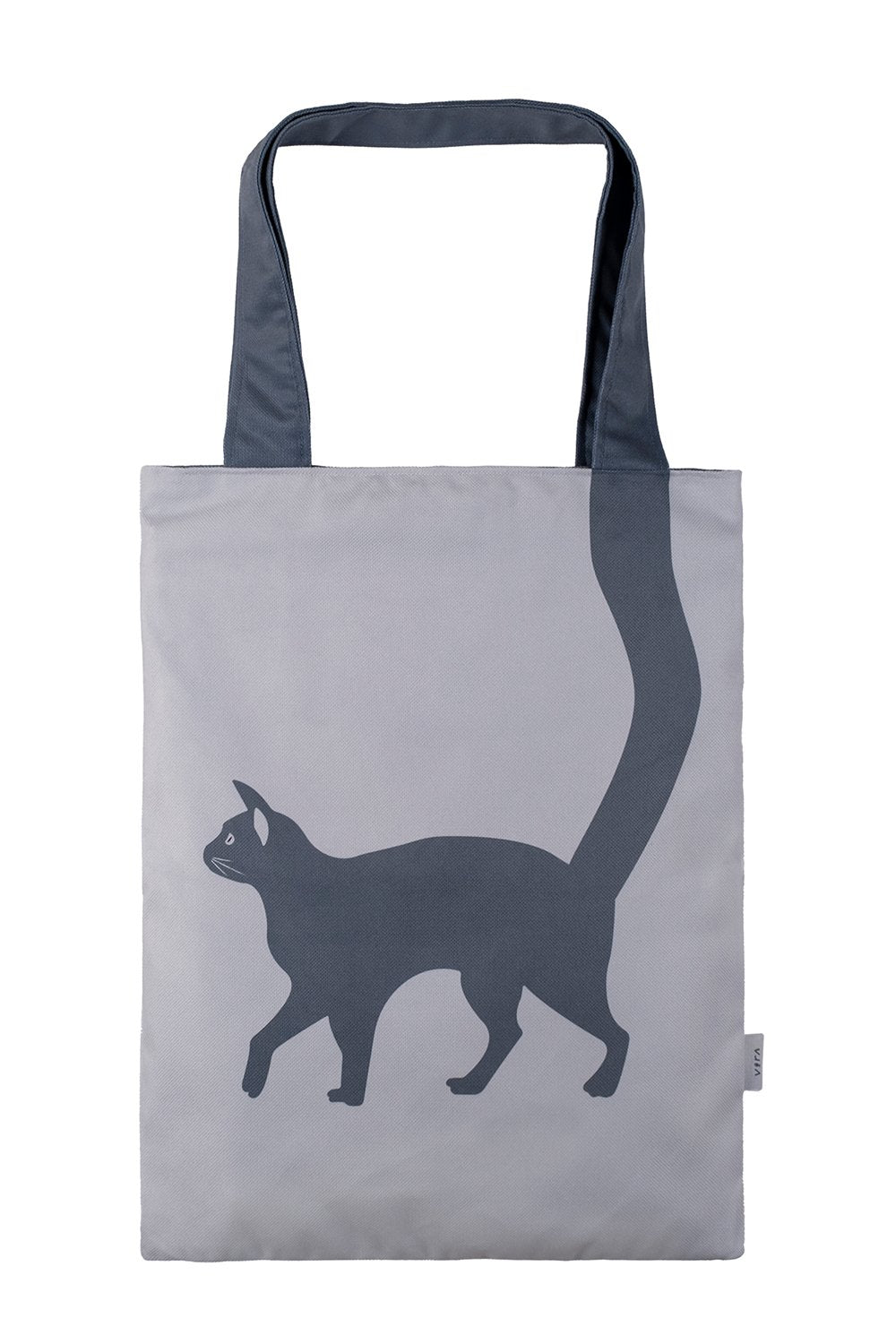 Design Vira-Gray Cat Tote Bag-Omuz Çantası-2-fleurdirect.live