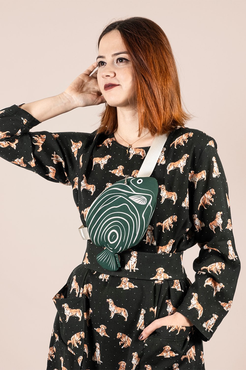 Design Vira-Green Emperor Angelfish-Bel Çantası-1-fleurdirect.live
