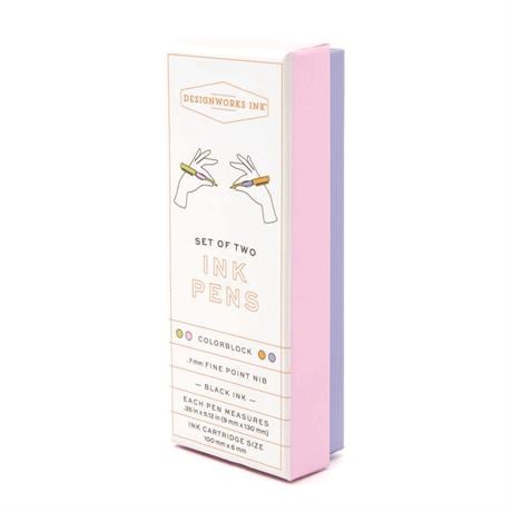 Designwork Ink-Block İkili Tükenmez Kalem Seti Lilac & Cornflower-Roller Kalem-2-fleurdirect.live