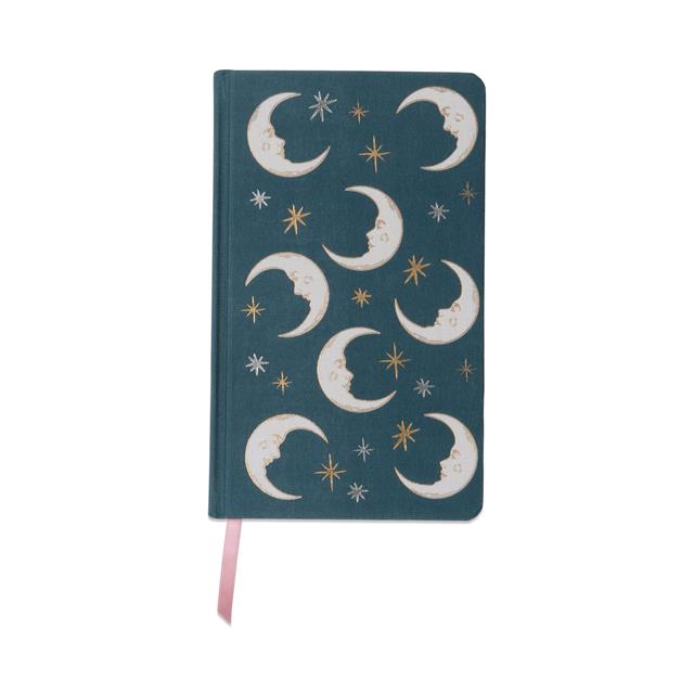 Designworks Ink Celestial Bookcloth Journal Defter- Teal Moon