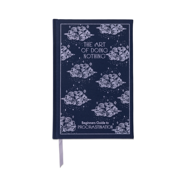 Designworks Ink Retro Kapaklı Defter - Lacivert / Self Help The Art Of Doing Nothing (14.6X21.6 Cm)